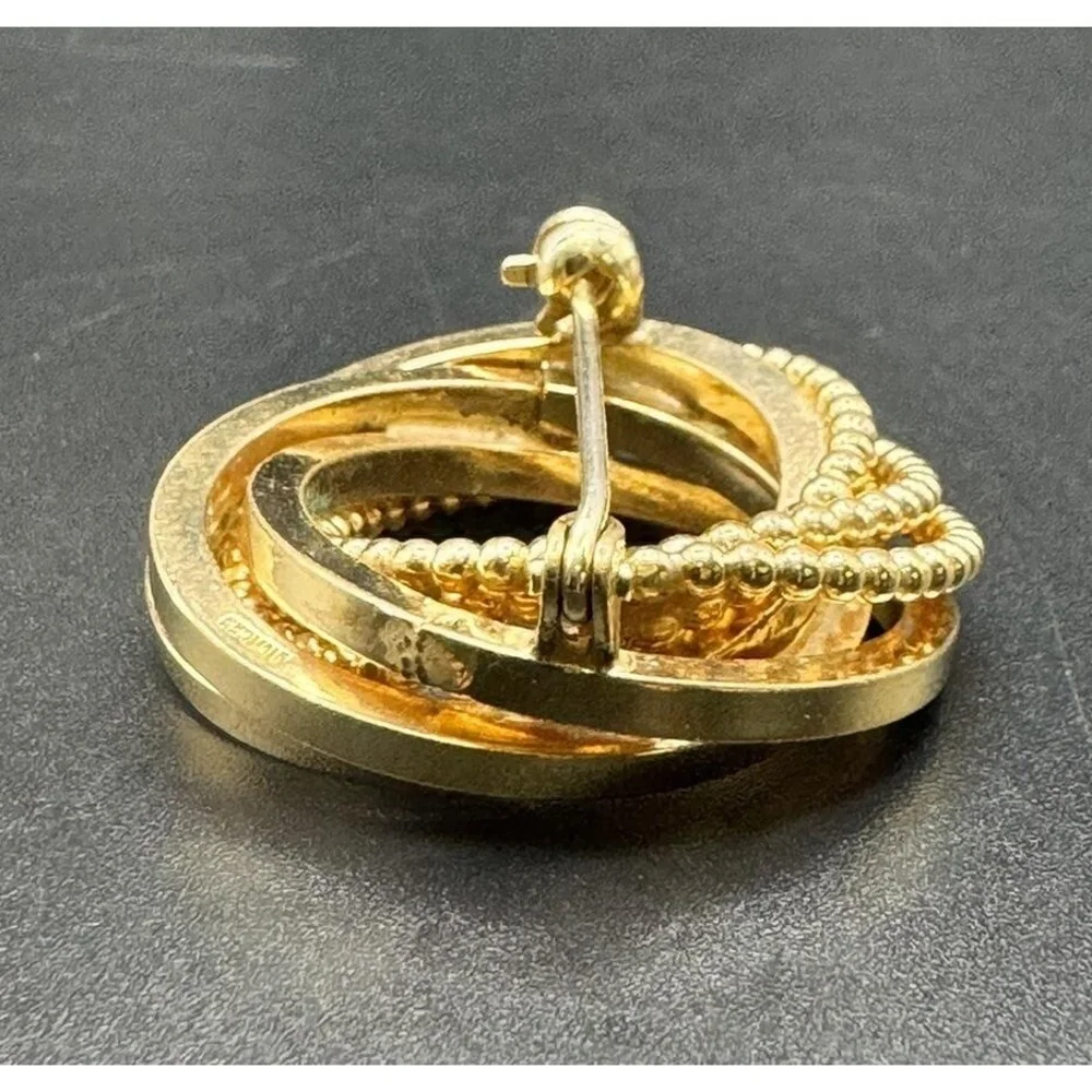 Vintage Germany‎ Brooch 1/80 18k RGP Multiple Circle Beaded Pin Costume Jewelry